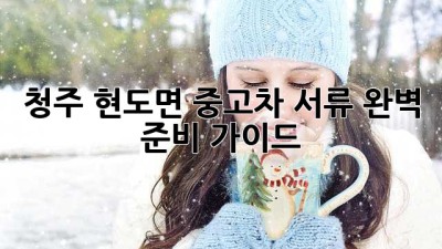 청주 현도면 중고차 서류 완벽 준비 가이드